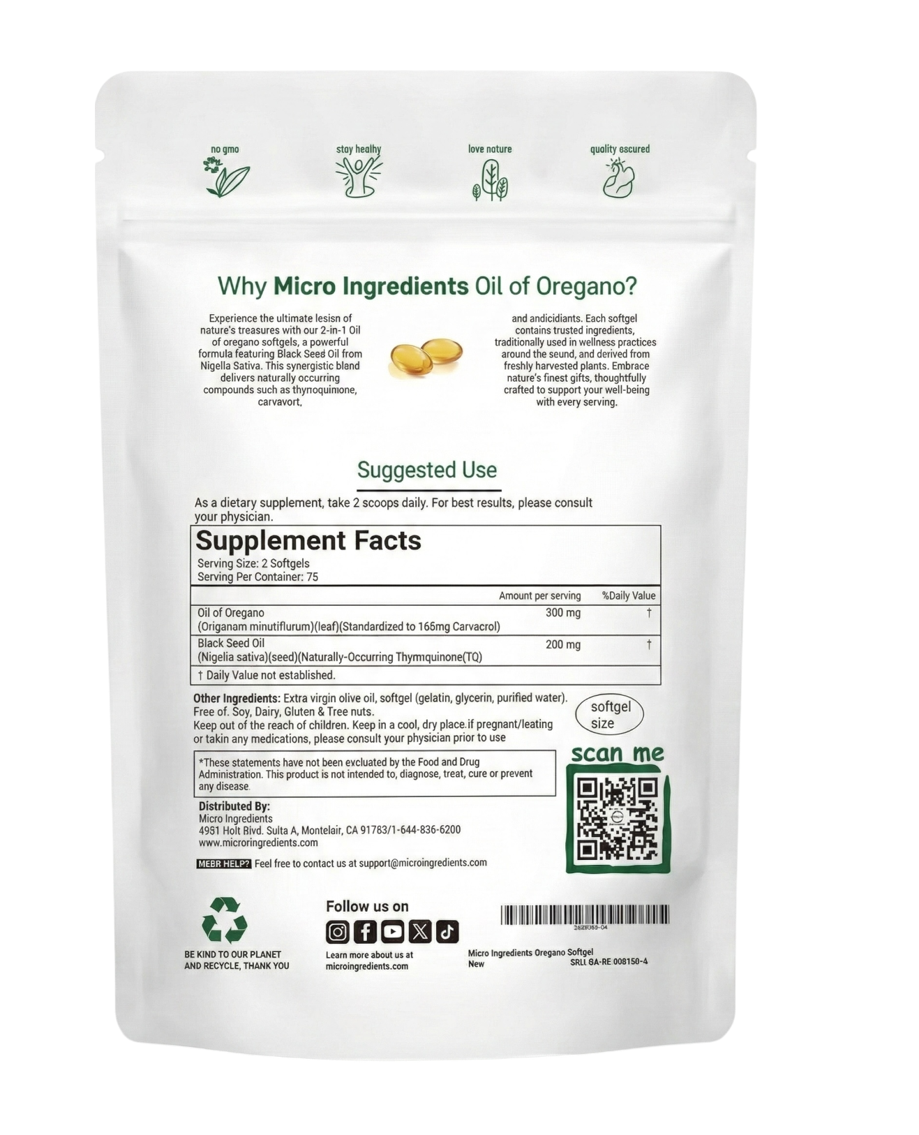 Aceite de Orégano + Semilla Negra