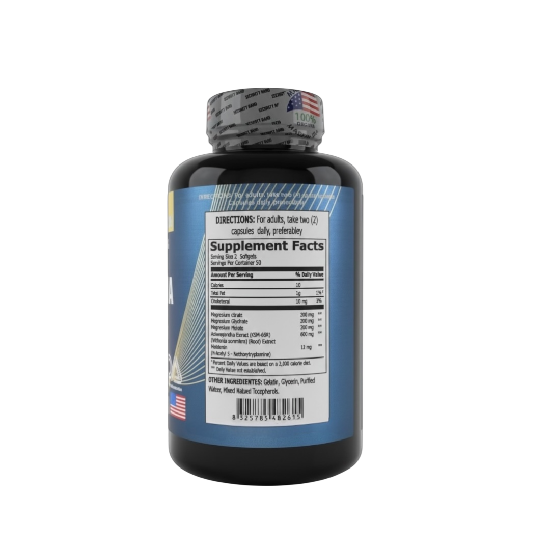 Magnesio + Melatonina + Ashwagandha KSM-66