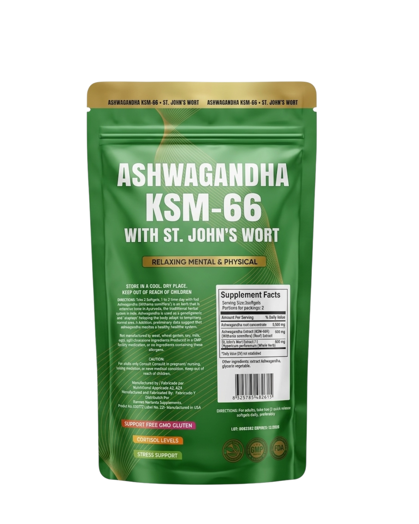 Ashwagandha KSM-66 Bolsa - 100 Softgels
