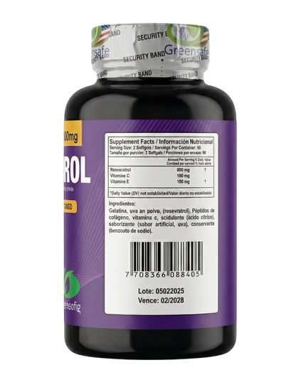 Resveratrol + Colágeno Gomas