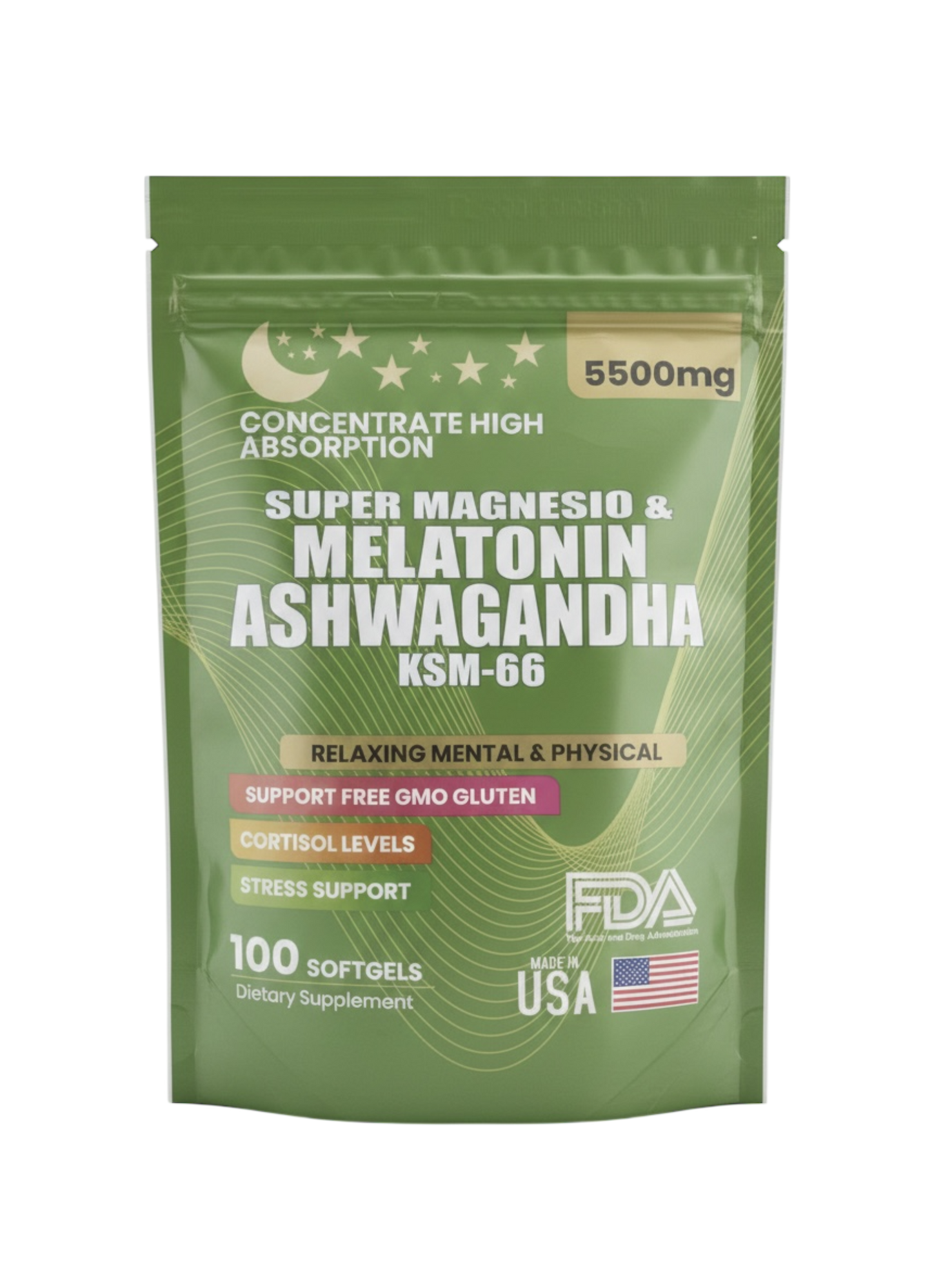 Magnesio + Melatonina + Ashwagandha
