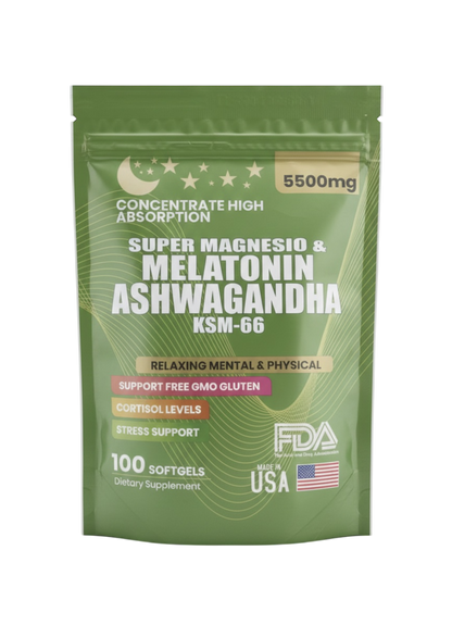 Magnesio + Melatonina + Ashwagandha