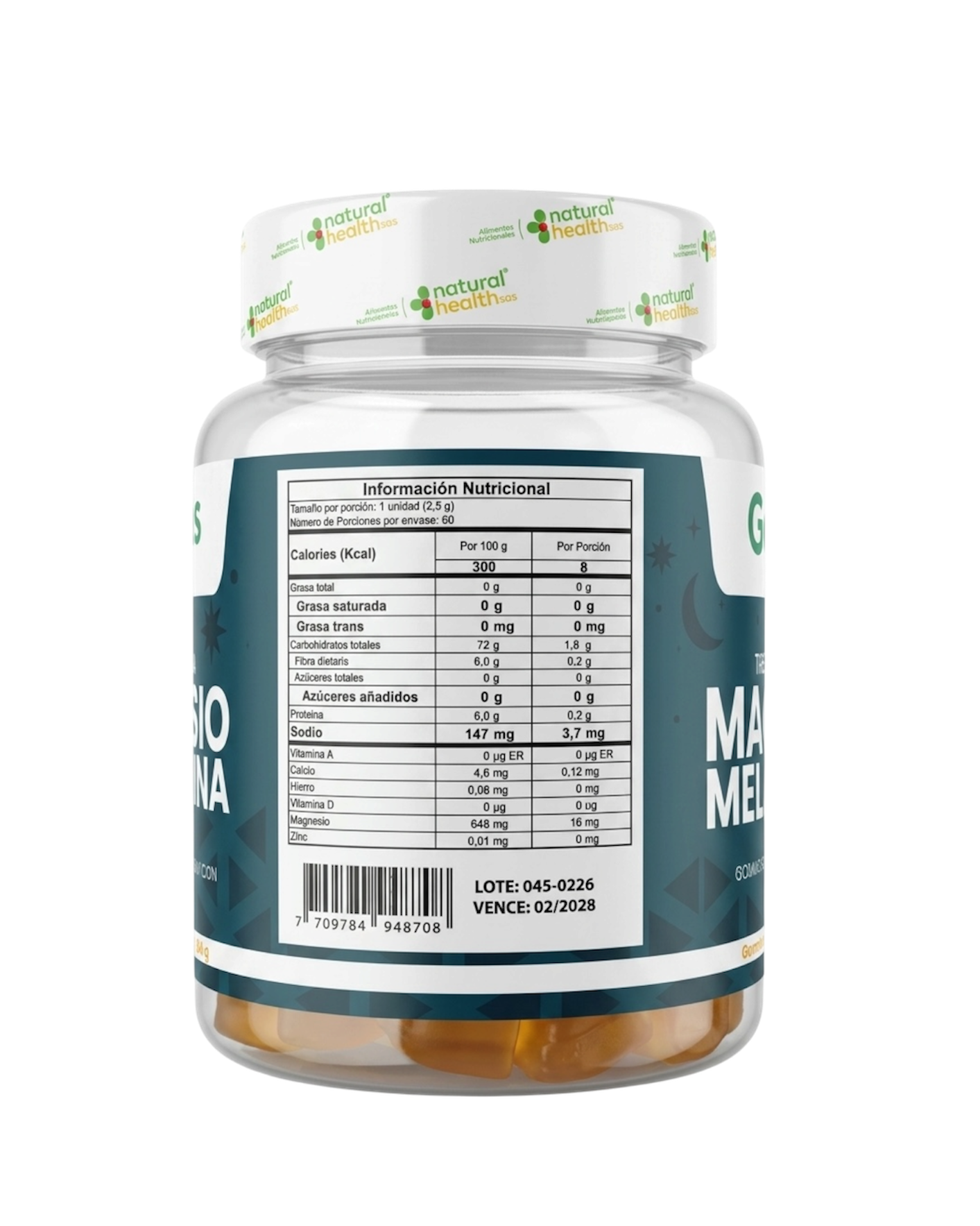 Gomas de Magnesio y Melatonina - 60 Unidades