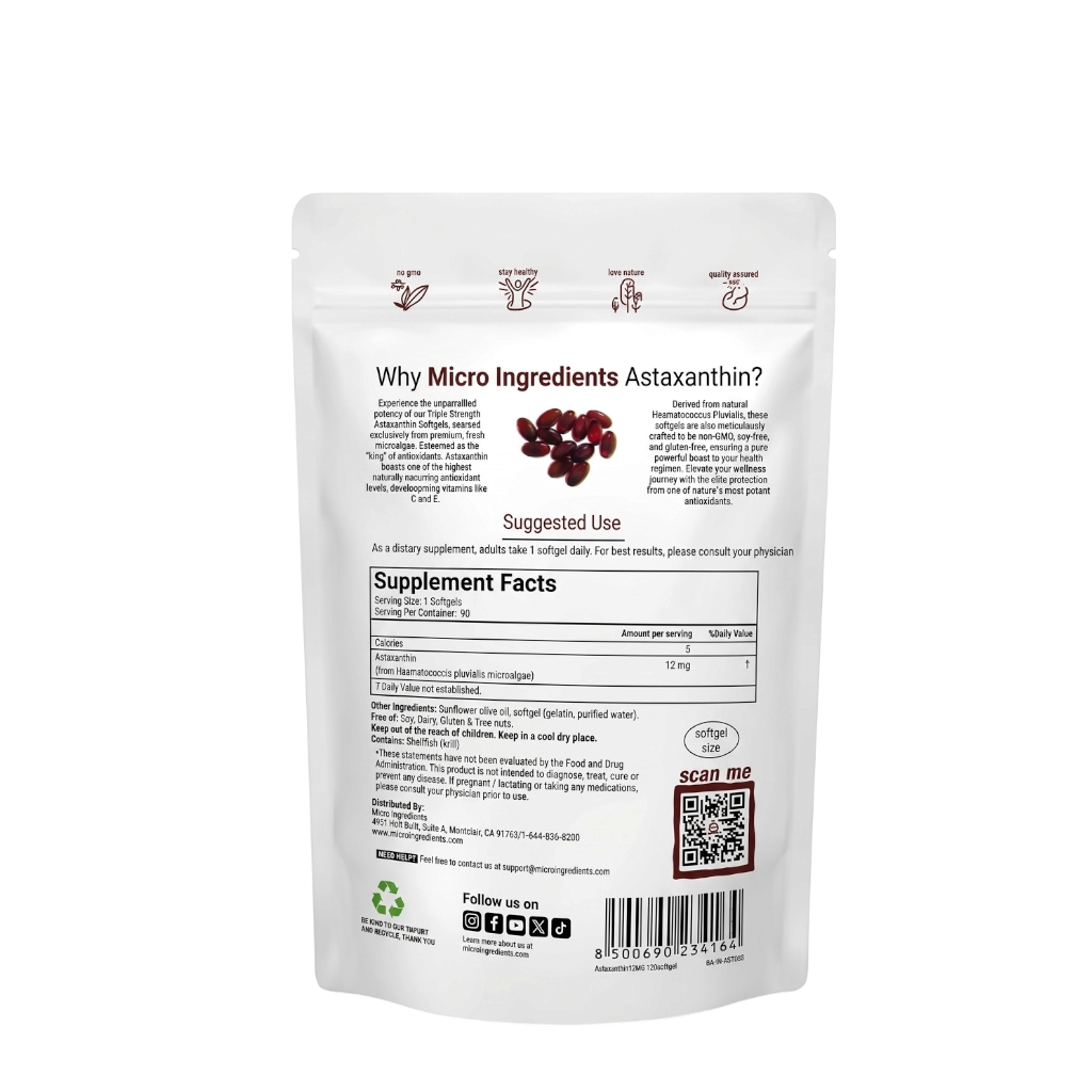 Astaxanthin Bolsa 12 mg