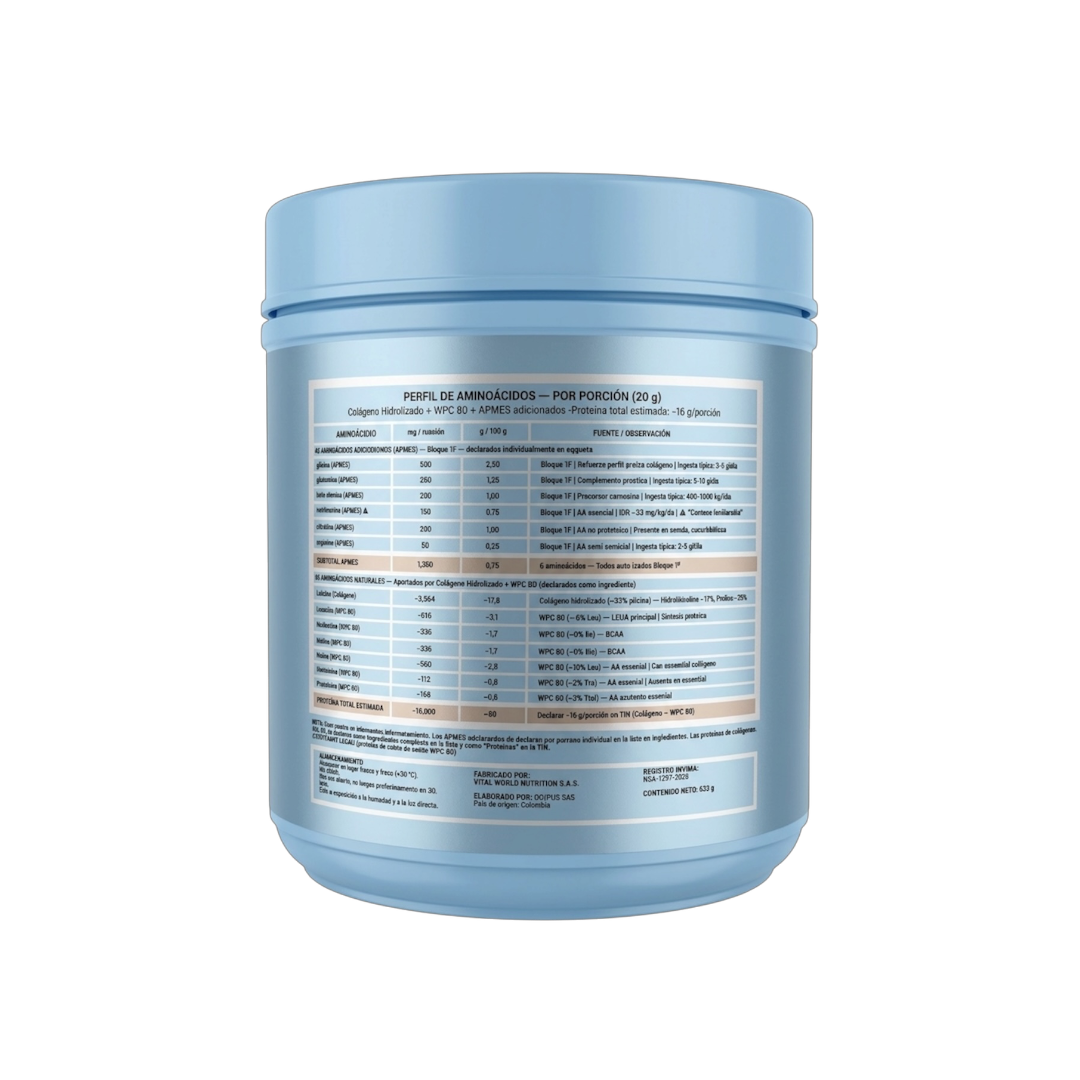 Colágeno con péptidos de Proteína - 623 g