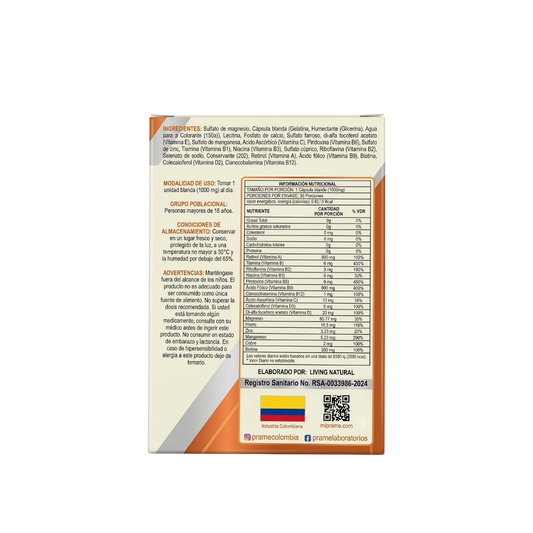 Multivitaminas y Minerales - 30 Unidades