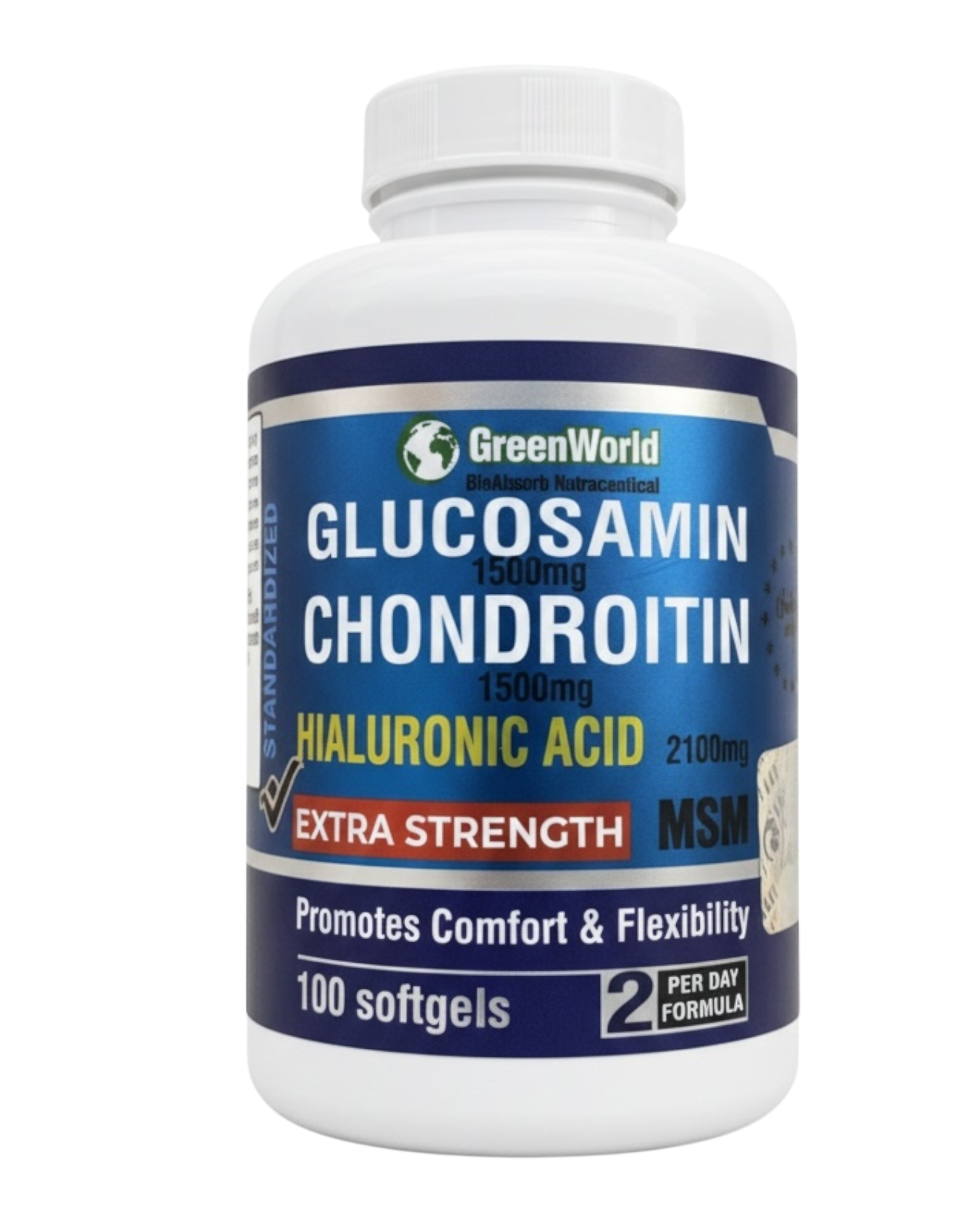 Glucosamina + MSM + Hialurónico