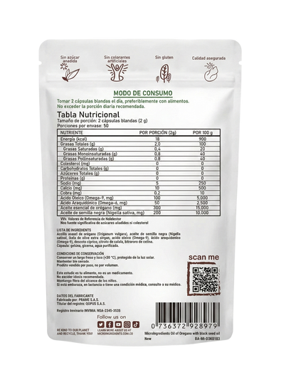 Aceite de Orégano + Semilla Negra