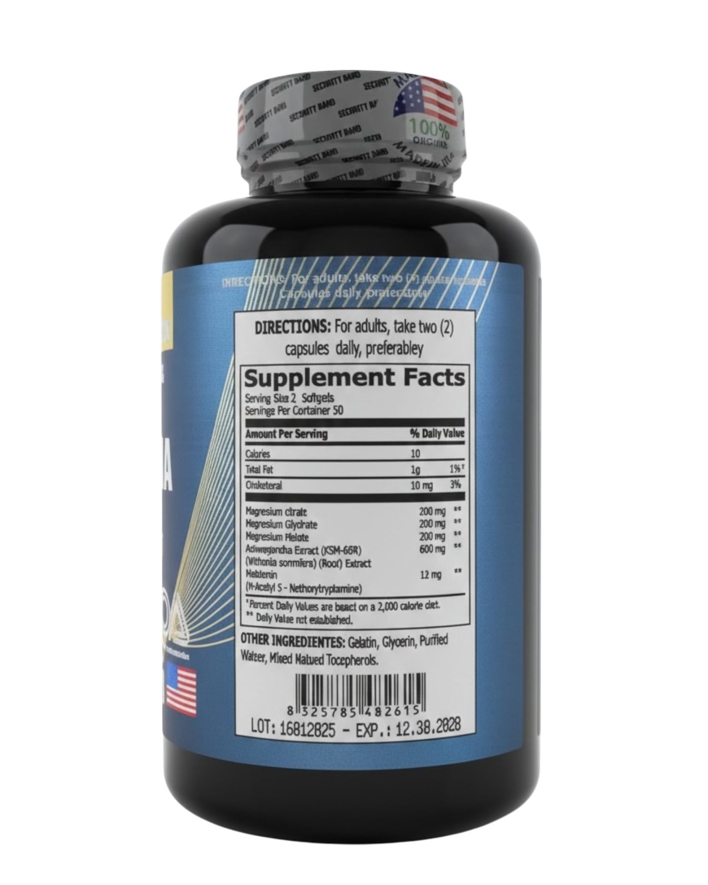 Magnesio + Melatonina + Ashwagandha KSM-66